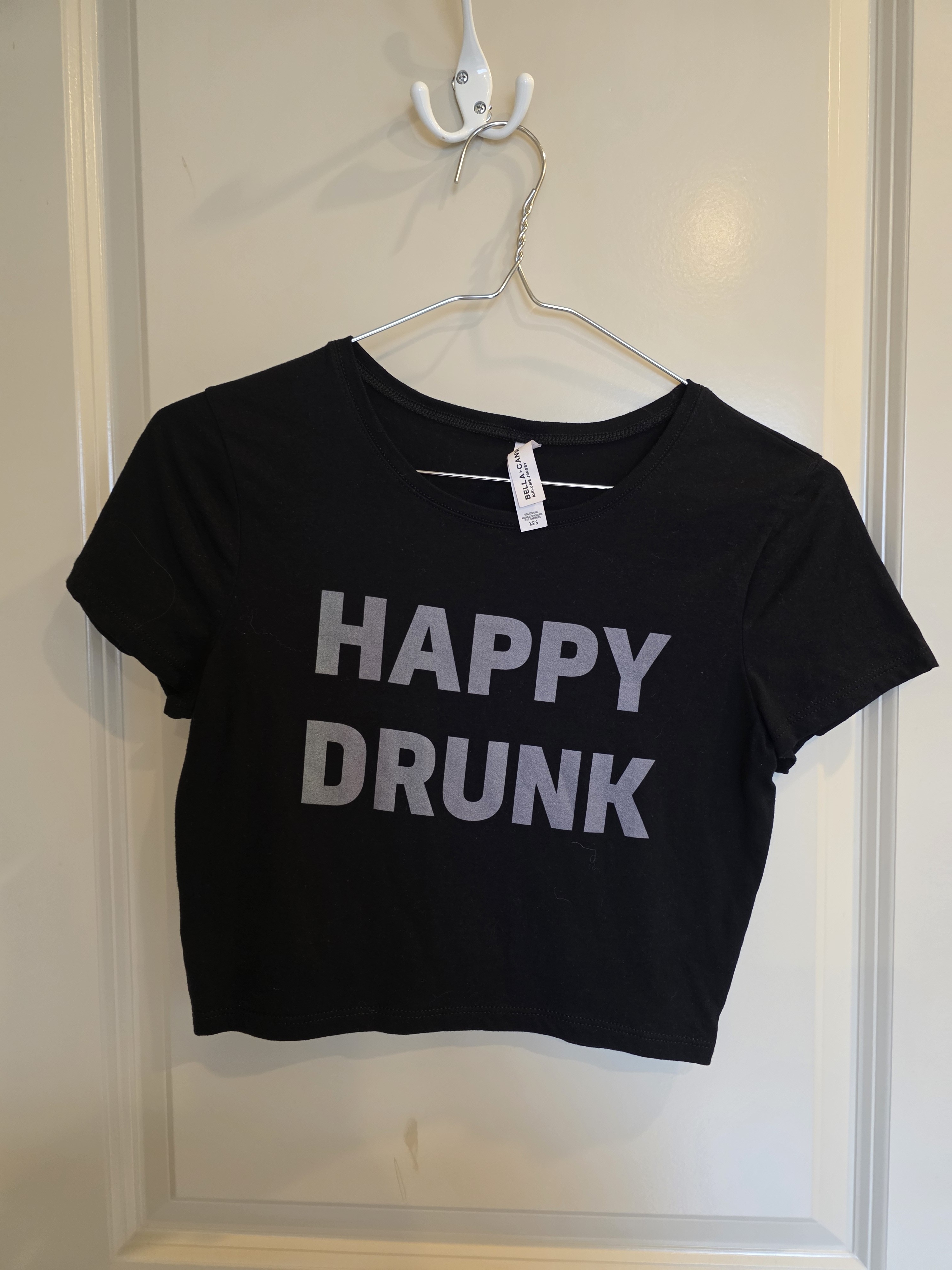 BellaCanvas Black Crewneck Crop Tee